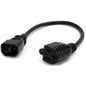 StarTech.com 1 ft Computer Power Cord IEC 320 C14 to NEMA 5-15R - For Computer, Monitor, Printer - 18 Gauge - Black - 1 ft Cord Length