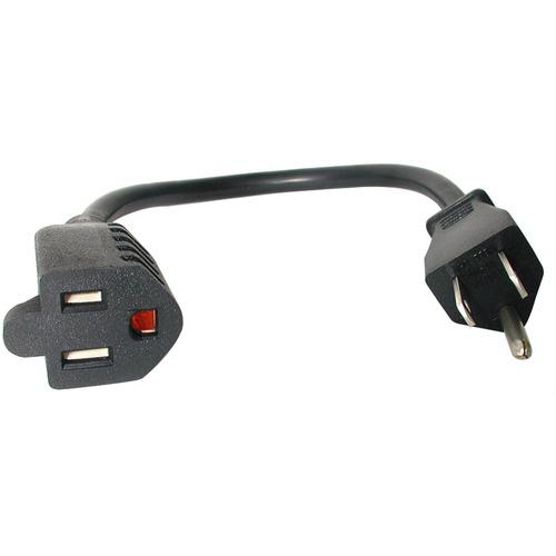 StarTech.com 12in Power Cord Extension - NEMA 5-15R to NEMA 5-15P - 5-15R to 5-15P Power Cord - Power Extension Cord - NEMA Power Cord - NEMA Extension Cord