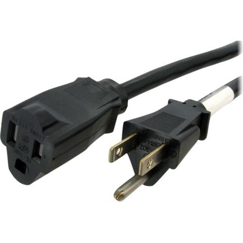 StarTech.com 6 ft 14 AWG Power Cord Extension - NEMA 5-15R to NEMA 5-15P - 6ft - NEMA 5-15P - NEMA 5-15R 125V AC - 15A - Black