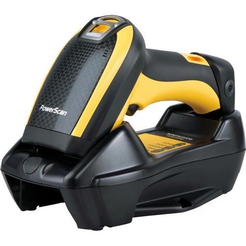 Datalogic PowerScan PBT9100-RBK10US Handheld Barcode Scanner Kit - Wireless Connectivity - 1D - Imager - Bluetooth - USB - Yellow, Black