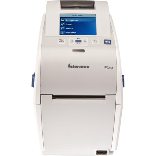 Intermec PC23d Desktop Direct Thermal Printer - Monochrome - Label Print - USB - 2.4" LCD Yes - Real Time Clock - 2.10" Print Width - 152.40 mm/s Mono - 300 dpi - 2.40" (60.96 mm) Label Width - 35" (889 mm) Label Length