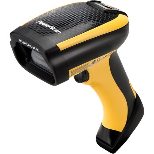 Datalogic PowerSan PD9130-K1 Handheld Barcode Scanner Kit - Cable Connectivity - 1D - Imager - USB - Yellow, Black