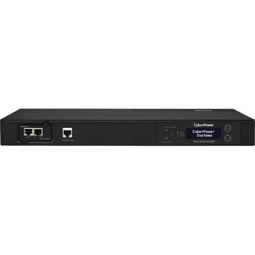 Cyber Power CyberPower PDU15SW10ATNET Switched ATS PDU 120V 15A 1U 10-Outlets (2) 5-15P - Switched Auto Transfer Switch - NEMA 5-15P - 10 x NEMA 5-15R - 120 V AC - 1U - Rack-mountable