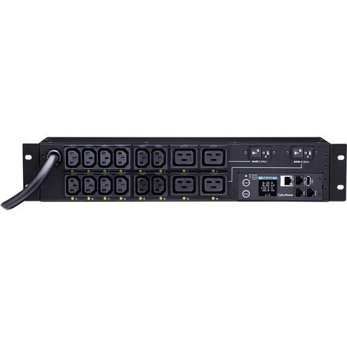 Cyber Power CyberPower PDU41008 16 Outlet PDU - Switched - NEMA L6-30P - 12 x IEC 60320 C13, 4 x IEC 60320 C19 - 230 V AC - Network (RJ-45) - 2U - Horizontal/Vertical - Rack-mountable