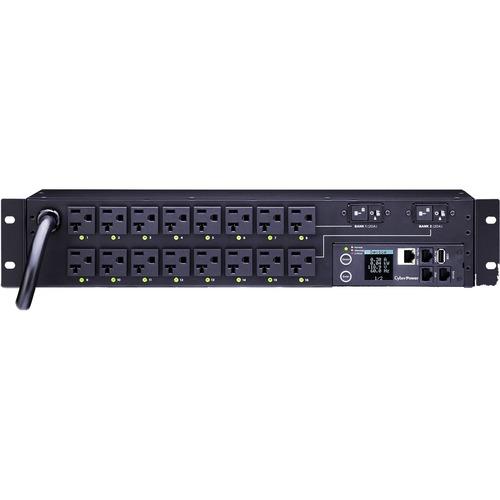 Cyber Power CyberPower PDU81003 16-Outlet PDU - NEMA L5-30P - 16 x NEMA 5-20R - 120 V AC - Network (RJ-45) - 2U - Rack-mountable