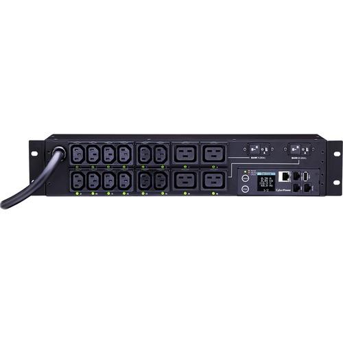 Cyber Power CyberPower PDU81008 16-Outlet PDU - NEMA L6-30P - 12 x IEC 60320 C13, 4 x IEC 60320 C19 - 230 V AC - Network (RJ-45) - 2U - Rack-mountable