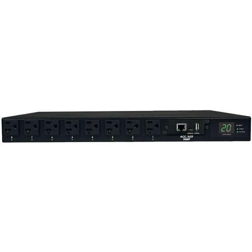 Tripp Lite PDUMH20ATNET PDU Switched ATS 120V 20A 16 Outlet - 16 x NEMA 5-15/20R - 2.4kVA - 1U Rack-mountable