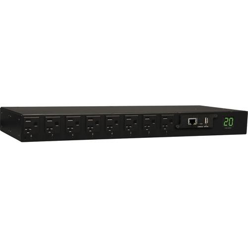 Tripp Lite Switched Metered PDUMH20NET 16-Outlets PDU - Switched - NEMA L5-20P - 16 x NEMA 5-15/20R - 120 V AC - 1U - Vertical - Rack-mountable, Wall-mountable