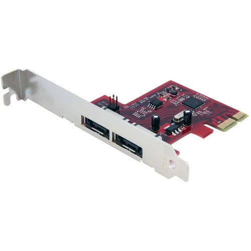 StarTech.com 2 Port SATA 6 Gbps PCIe eSATA Controller Card - Add Two eSATA 3.0 (6Gbps) Ports for High Speed Access to Large External Storage Solutions - pci express esata - sata card - sata 6gb controller - pcie esata - sata III controller