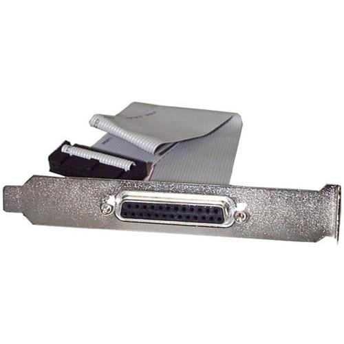 StarTech.com 16in DB25 Parallel Female to IDC 25 Pin Header Slot Plate - 16 - 1 x DB-25 Female Parallel - 1 x IDC Female Parallel - Gray