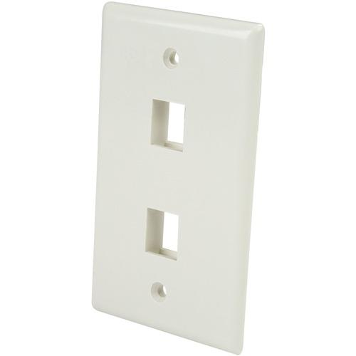 StarTech.com Dual Outlet RJ45 Universal Wall Plate White - 2 x Socket(s) - White