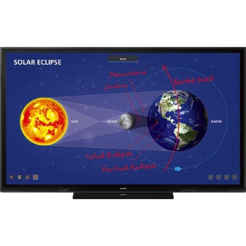 Sharp AQUOS BOARD PN-C861H Interactive Whiteboard - 86" - Touch-on - Infrared - 4 Users Supported - 74.63" (1895.48 mm) x 41.94" (1065.21 mm) Active Area - Multi-touch Screen - Wireless - Serial - HDMI - 2 x Number of USB 2.0 Ports - Windows, Mac, Chrome