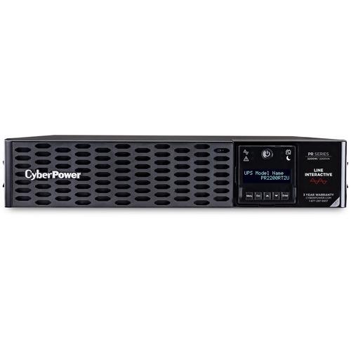 Cyber Power CyberPower PR2200RT2U New Smart App Sinewave UPS Systems - 120 VAC, NEMA L5-30P, 2U, Rack / Tower, Sine Wave, 8 Outlets, LCD, PowerPanelÂ® Business, $400000 CEG, 3YR Warranty