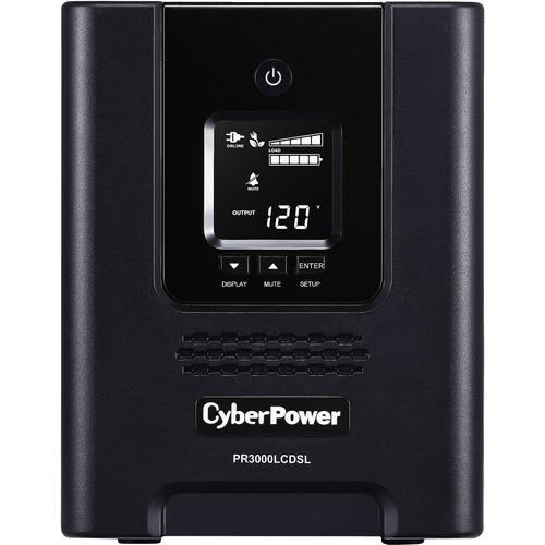 Cyber Power CyberPower Smart App Sinewave PR3000LCDSL 3000VA Pure Sine Wave Tower LCD UPS - Tower - 8 Hour Recharge - 1.98 Minute Stand-by - 120 V AC Input - 6 x NEMA 5-20R, 1 x NEMA L5-30R
