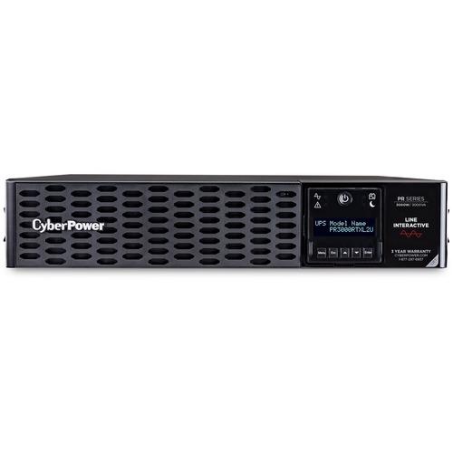 Cyber Power CyberPower UPS Systems PR3000RTXL2U New Smart App Sinewave - Capacity: 3000 VA / 3000 W - 3000VA/3000W Sine Wave UPS 2U Rack/Tower, 8xNEMA 5-20R+1xNEMA L5-30R, NEMA L5-30P, 3Yr Wty