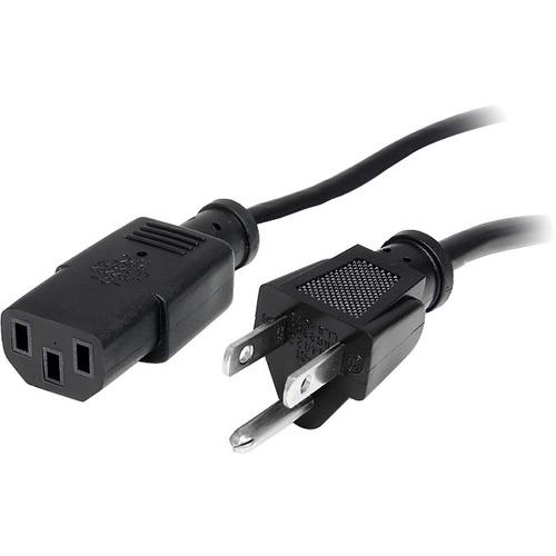 StarTech.com 1 ft Standard Computer Power Cord - NEMA5-15P to C13 - 5-15 to C13 Power Cord - 1 ft Computer Power Cord - AC Power Cord - NEMA Power Cord - c13 Power Cable