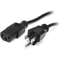 StarTech.com Computer Power Cord - 10 ft. - 10 Pack - Replacement Computer Power Cable - NEMA 5 15p to c13 Power Cord (PXT1011010PK) - 10 ft computer power cord 10-pack are suitable replacement cords for worn-out or missing PC power cables - Monitor powe