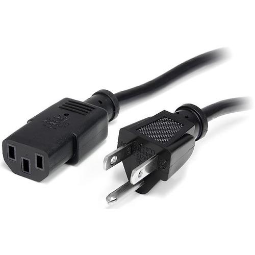 Startech Star Tech.com 12 ft Standard Computer Power Cord - NEMA5-15P to C13 - Replace worn-out or missing computer power cords - computer power cord - monitor power cord - 5-15p power cord - pc power cable - c13 to 5-15p