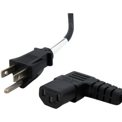 StarTech.com 6 ft Standard Computer Power Cord - NEMA 5-15P to Right Angle C13 - 5-15 to C13 Power Cord - 6 ft Computer Power Cord - AC Power Cord - NEMA Power Cord - c13 Power Cable