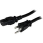 Startech Star Tech.com 8 ft Heavy Duty 14 AWG Computer Power Cord - NEMA5-15P to C15 - Connect a high-powered server to a Power Distribution Unit - Computer Power Cord - PC Power Cord - Monitor Power Cord - Heavy Duty 14AWG Power Cable - 8 ft 5-15P to C1