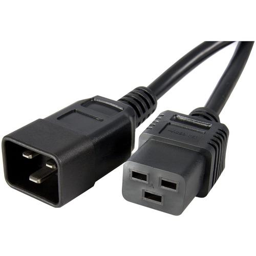 StarTech.com 3 ft Computer Power Cord - C19 to C20 - For Computer, Rack, PDU - Black - 3 ft Cord Length