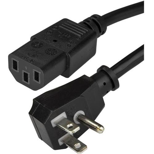 StarTech.com 10 ft Power Cord - Flat NEMA 5-15P to C13 - Computer Power Cord - C13 Power Cord - Power Supply Cord - AC Power Cord - For PDU, Monitor, Printer, Computer - 125 V AC / 10 A - Black - 10 ft Cord Length - North America - 1