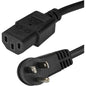 StarTech.com 3 ft Power Cord - Right-Angle NEMA 5-15P to C13 - Computer Power Cord - C13 Power Cord - Right Angle Power Cord - Connect your computer / monitor / printer to a wall outlet without blocking other outlets - Rated to carry 125V at 10A - 18 AWG