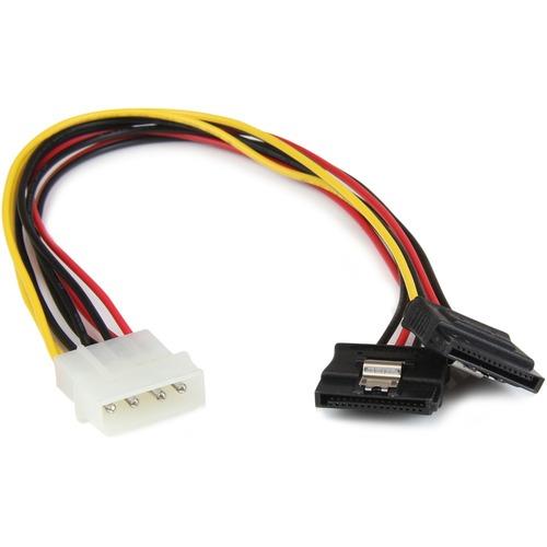 Startech Star Tech.com 12in LP4 to 2x Latching SATA Power Y Cable Splitter Adapter - 4 Pin Molex to Dual SATA - Power two SATA drives from a single LP4 power supply connector - LP4 to dual sata - LP4 to sata splitter - LP4 to sata cable - 4 pin LP4 to sa