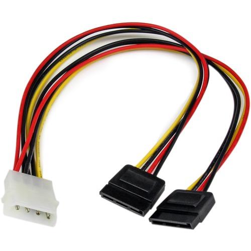 Startech Star Tech.com 12in LP4 to 2x SATA Power Y Cable Adapter - Power two SATA drives from a single LP4 power supply connector. - sata power splitter - molex to 2x sata - 12in sata power y cable - molex to dual sata - 12in sata power cable