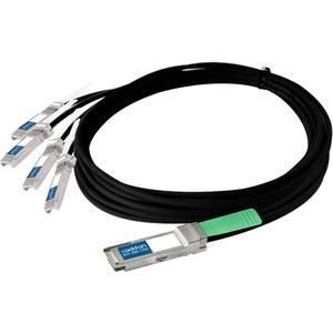 Add-On Computer AddOn 4m 40GBase-CR4 to 4X10G Base-CU SFP+ DAC Cable F/Cisco - Twinaxial for Network Device - 4m - 1 x QSFP+ - 4 x SFP+ Network