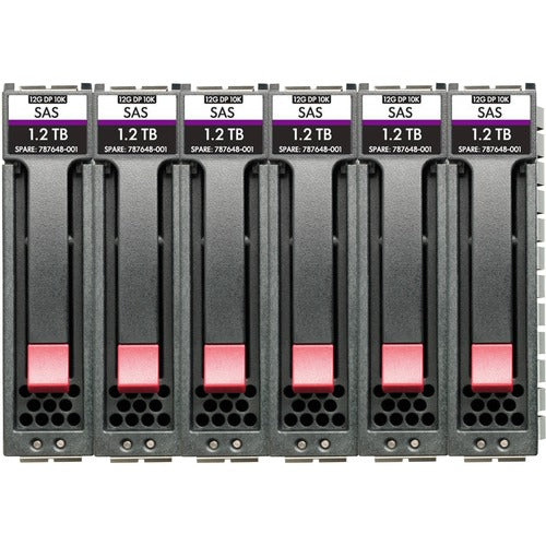 HPE 8 TB Hard Drive - 3.5" Internal - SAS (12Gb/s SAS) - Storage System Device Supported - 7200rpm - 1 Year Warranty - 6 Pack