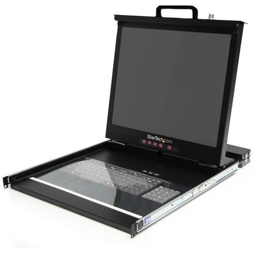 StarTech.com 1U 19" Rackmount LCD Rack Console w/ 16 Port KVM - Control up to 16 servers or KVM switches with this 1U rack-mountable LCD console - Server LCD - KVM Console - rackmount lcd -rack mount lcd