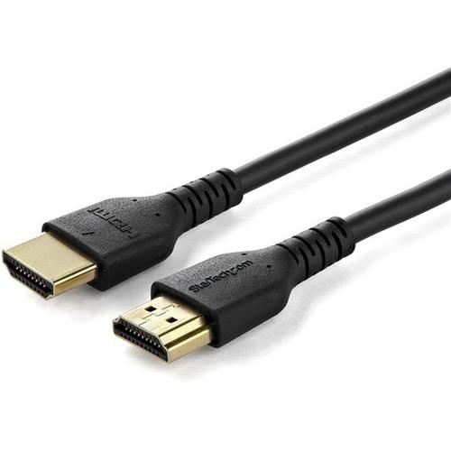 StarTech.com 2 m (6.6 ft.) Premium High Speed HDMI Cable with Ethernet - 4K 60Hz - 6.6 ft HDMI A/V Cable for Audio/Video Device, TV, Monitor - First End: 1 x 19-pin HDMI Male Digital Audio/Video - Second End: 1 x 19-pin HDMI Male Digital Audio/Video - 18