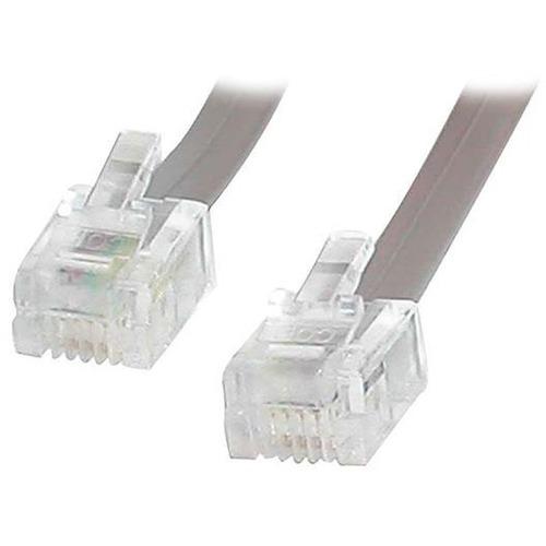 StarTech.com 25 ft RJ11 Telephone Modem Cable - RJ-11 Male - RJ-11 Male - 25ft - Gray