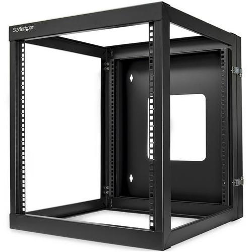 StarTech.com 12U 22in Depth Hinged Open Frame Wallmount Server Rack - Wall-mount your server or networking equipment with a hinged rack design for easy access and maintenance - 12u wall mount rack - 12u wall mount rack - wall mount open rack -wall mount