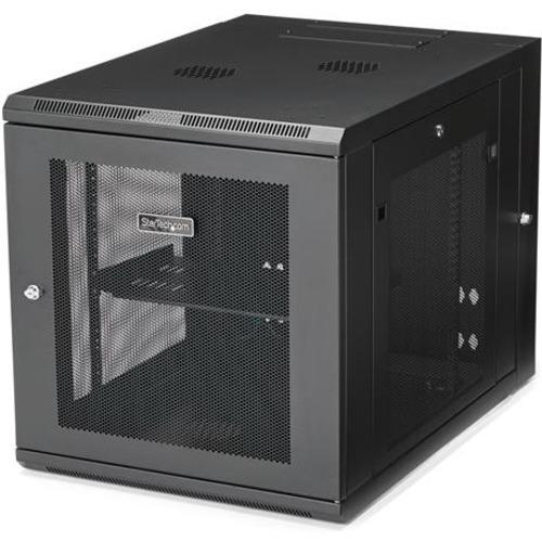 StarTech.com 12U 19" Wall Mount Network Cabinet - 24" Deep Hinged Vented Server Room Enclosure Locking Flexible IT Equipment Rack w/Shelf - 12U 19" wall mount network cabinet - switch depth rack enclosure- 180Â° hinged design - Lockable access to front re