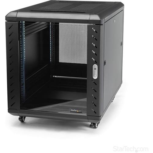 Startech Directship StarTech.com 12U AV Rack Cabinet - Network Rack with Glass Door - 19 inch Computer Cabinet for Server Room or Office (RK1236BKF) - Store your servers, network and telecommunications equipment securely in this 12U solid steel rack - 12