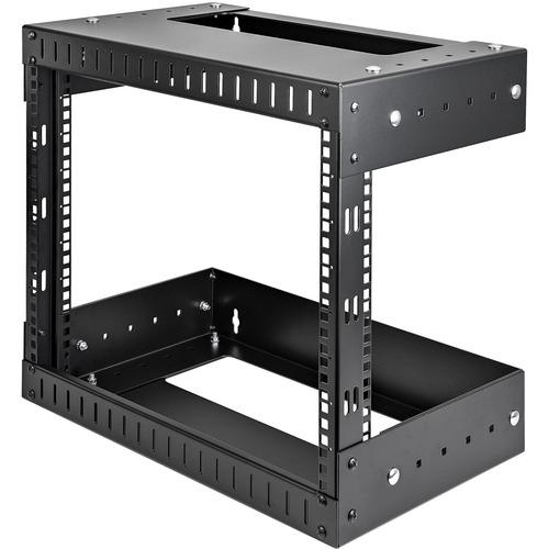 StarTech.com 8U 19" Wall Mount Network Rack - Adjustable Depth 12-20" Open Frame for Server Room /AV/Data/Computer Equipment w/Cage Nuts - Adjustable 2 Post 8U 19in wall mount network rack 12-20in mounting depth - EIA/ECA-310 compatible - Open frame desi