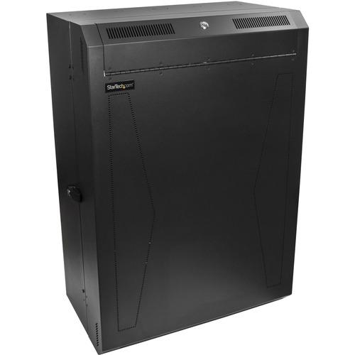 StarTech.com 8U 19" Vertical Wall Mount Server Rack Cabinet Enclosure - Low Profile (15") - 30" Deep Locking w/2U for Network IT Equipment - 8U 19in Vertical Wall Mount Server Rack Cabinet mounts servers vertically - Up to 30in. mounting depth & only ext