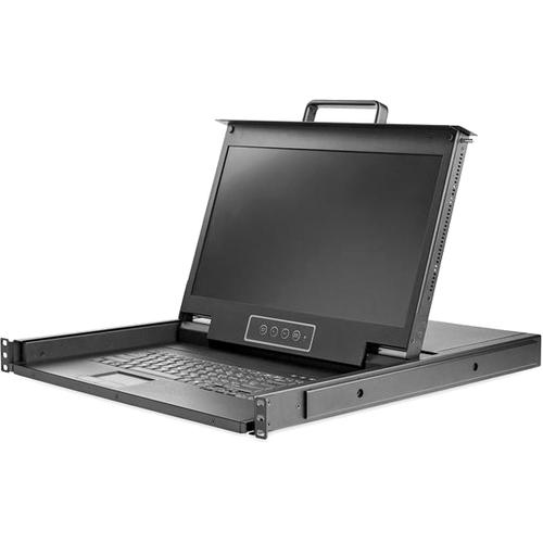StarTech.com Rackmount KVM Console HD 1080p - Single Port VGA KVM w/17" LCD Monitor - 1U LCD KVM Server Rack Drawer w/Cables - USB Support - Rackmount KVM Console with HD widescreen (16:9) 1080p - 17.3in LCD panel - Rack mount monitor works with virtuall