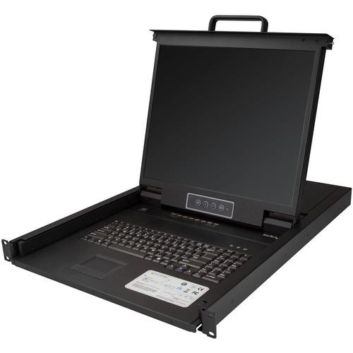 StarTech.com 8 Port Rackmount KVM Console w/ Cables - Integrated KVM Switch w/ 19" LCD - 1U LCD KVM Drawer 50000 MTBF - USB + VGA Support - Rackmount KVM Console w/ 19in Active Matrix TFT LCD Monitor / 1280 x 1024 / 8 Port VGA KVM Switch / 1U LCD KVM Dra