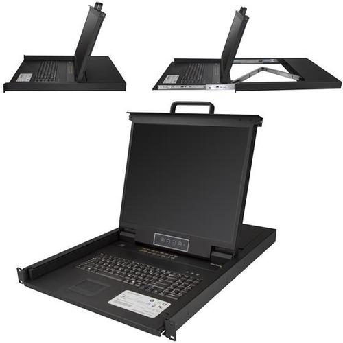 StarTech.com 16 Port Rackmount KVM Console w/ Cables - Integrated KVM Switch w/ 19" LCD - 1U LCD KVM Drawer 50000 MTBF - USB + VGA Support - Rackmount KVM Console w/ 19in Active Matrix TFT LCD Monitor / 1280 x 1024 / 16 Port VGA KVM Switch / 1U LCD KVM D