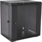V7 12U Rack Wall Mount Glass Door Enclosure - For LAN Switch, Patch Panel - 12U Rack Height15.35" (389.89 mm) Rack Depth - Wall Mountable, Floor Standing - Black - Glass, Cold-rolled Steel (CRS), Steel - 90.72 kg Maximum Weight Capacity