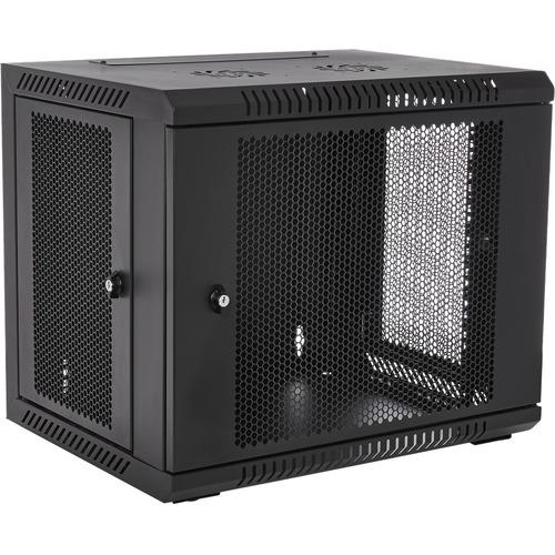 V7 9U Rack Wall Mount Vented Enclosure - For LAN Switch, Patch Panel - 9U Rack Height - Wall Mountable, Floor Standing - Cold-rolled Steel (CRS) - 90.72 kg Maximum Weight Capacity