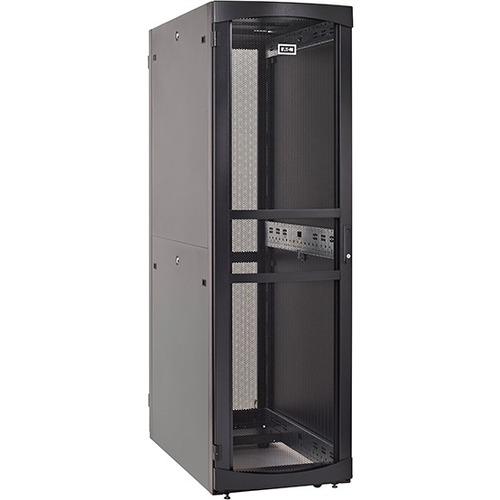 Eaton RS RSC4282B Rack Cabinet - For Server - 42U Rack Height - Black - Steel - 907.18 kg Dynamic/Rolling Weight Capacity - 1361.23 kg Static/Stationary Weight Capacity - TAA Compliant