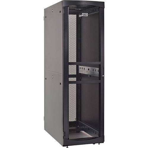 Eaton RS Rack Cabinet - For Server, LAN Switch, Patch Panel, PDU, UPS - 42U Rack Height - Black - Metal - 907.18 kg Dynamic/Rolling Weight Capacity - 1360.78 kg Static/Stationary Weight Capacity