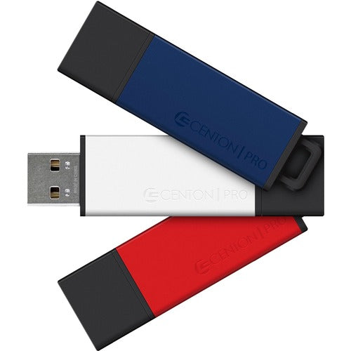 Centon MP ValuePack USB 2.0 Pro 2 (Multi-Color), 8GB x 3 - 8 GB - USB 2.0 - 10 MB/s Read Speed - 5 MB/s Write Speed - Multicolor - 1 / Pack