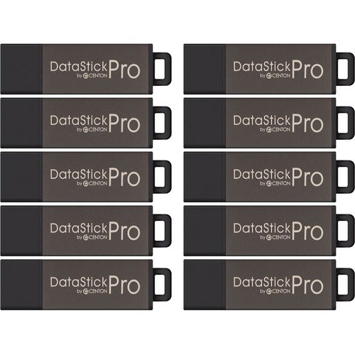 Centon 2 GB DataStick Pro USB 2.0 Flash Drive - 2 GB - USB 2.0 - Gray - 5 Year Warranty - 50 Pack
