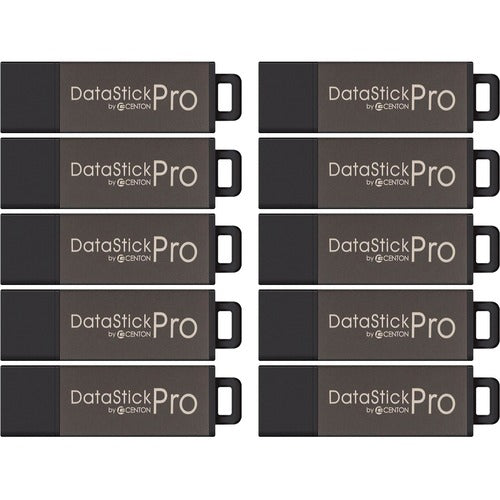 Centon 2 GB DataStick Pro USB 2.0 Flash Drive - 2 GB - USB 2.0 - Gray - 5 Year Warranty - 50 Pack