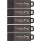 Centon DataStick Pro USB 2.0 Flash Drives - 64 GB - USB 2.0 - Gray - 5 Year Warranty - 5 Pack